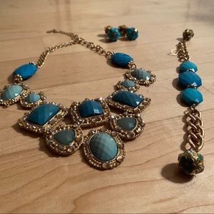 Turquoise and gold necklace